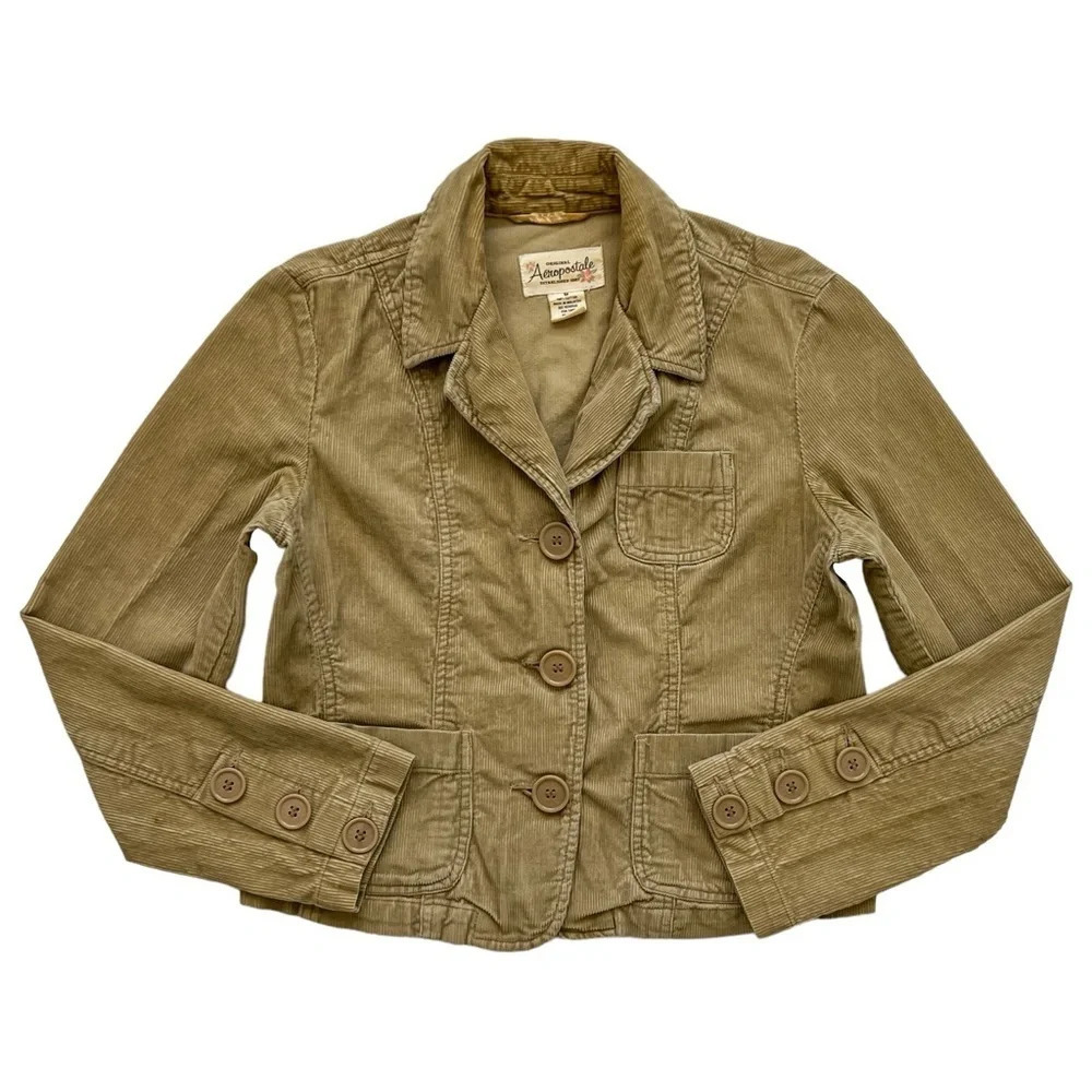 Y2K Aeropostale Cropped Corduroy Blazer